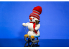 Schneemann Sigi der Schlittenfahrer
